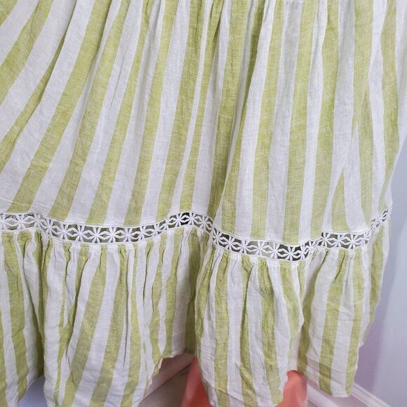 Cynthia Rowley Striped Linen Blend Maxi Dress, Size Medium - Picture 6 of 8